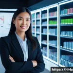 AI 기반 수요 예측 물류 - **Prompt:** A confident, well-dressed business professional, either male or female, stands in a mode...