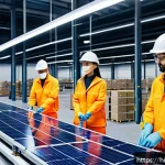 Home 17 물류와 ESG 경영 - A modern logistics warehouse interior featuring advanced robotics and automation systems actively pa...