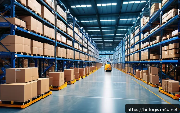 로켓배송과 당일배송 기술 - A highly detailed futuristic logistics warehouse scene in India, showcasing advanced automation with...